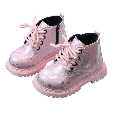 JUMESG Kids Boots Boys Girls Bright Color Ankle Boots Side Zipper ...