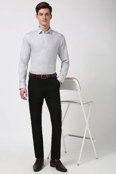 Buy Men Grey Slim Fit Full Sleeves Formal Shirt Online - 39735613 ...