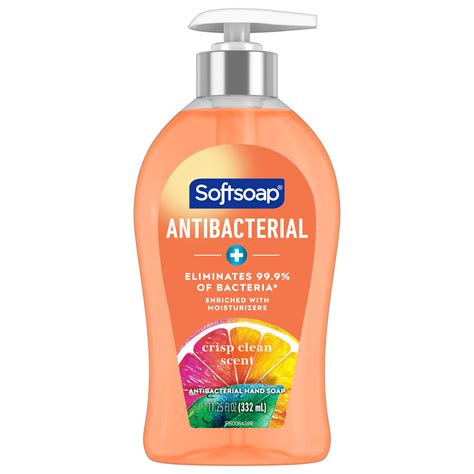Softsoap Antibacterial Liquid Hand Soap 6 x 11.25 oz Crisp Clean ...