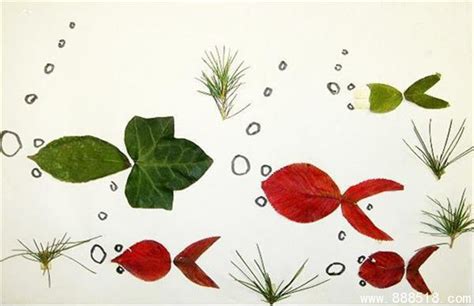 幼儿园手工：树叶拼图大全(3) - 幼儿园手工制作图片