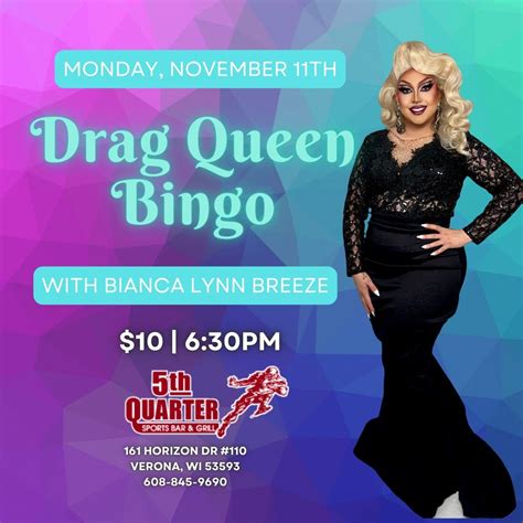 Drag Queen Bingo with Bianca Lynn Breeze, Fifth Quarter, Verona, 11 ...