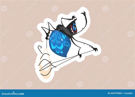 Cute Spiky Cartoon Spider with Six Legs Stock Vector - Illustration of ...