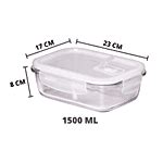 Buy Femora Borosilicate Glass Food Storage Container - Rectangle With ...