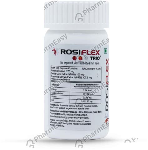 Buy Rosiflex Trio Bottle Of 14 Capsules Online at Flat 15% OFF | PharmEasy