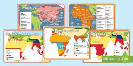 World Biomes and Climate Zones: Map Worksheet / Worksheet
