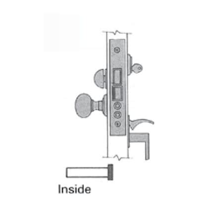 Baldwin Entry Handlesets Satin Brass with Brown 6020.060.RLS | Zoro