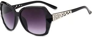 Buy PIRASO Over-sized Sunglasses Black For Women Online @ Best Prices ...
