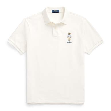 Buy Men White Custom Slim Fit Polo Bear Polo Online at The Collective ...