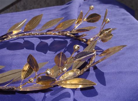 Golden Laurel Wreath Crown With Fruit Berries Ancient Greek Style Bay ...