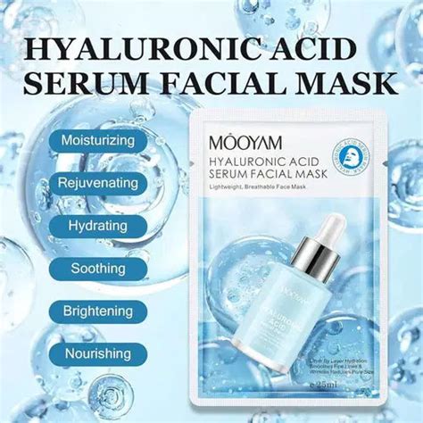 Hydro Facial Hyaluronic Sheet Mask | Pack of 5 | Hydrating Hyaluronic ...