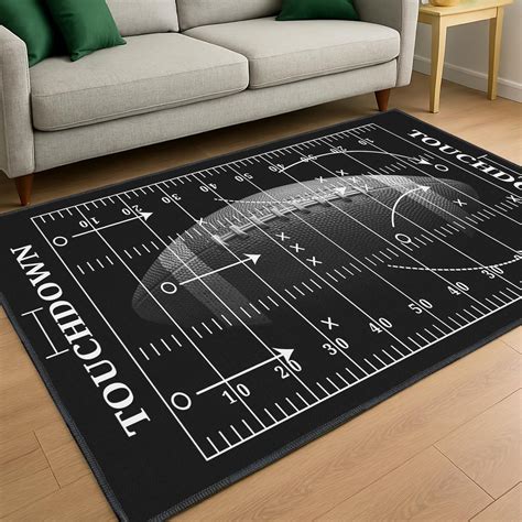 Amazon.com: Football Rug for Boys Bedroom,3'x5' Football Field Rugs ...
