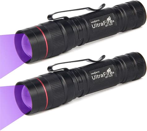 UltraFire UV Torch Black Light Ultraviolet Light LED Torch,Zoomable 3 ...
