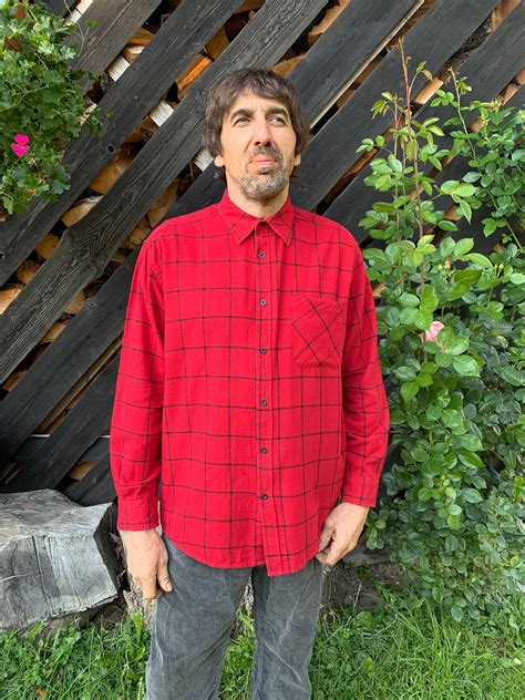 Red Plaid Shirts For Men