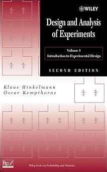 Buy Design and Analysis of Experiments, Volume 1: Introduction to ...