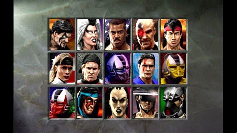 (Ultimate) Mortal Kombat 3 - Character Select (In-Game Version) - YouTube