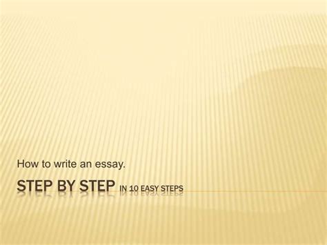 Image result for Step by Step Essay Example