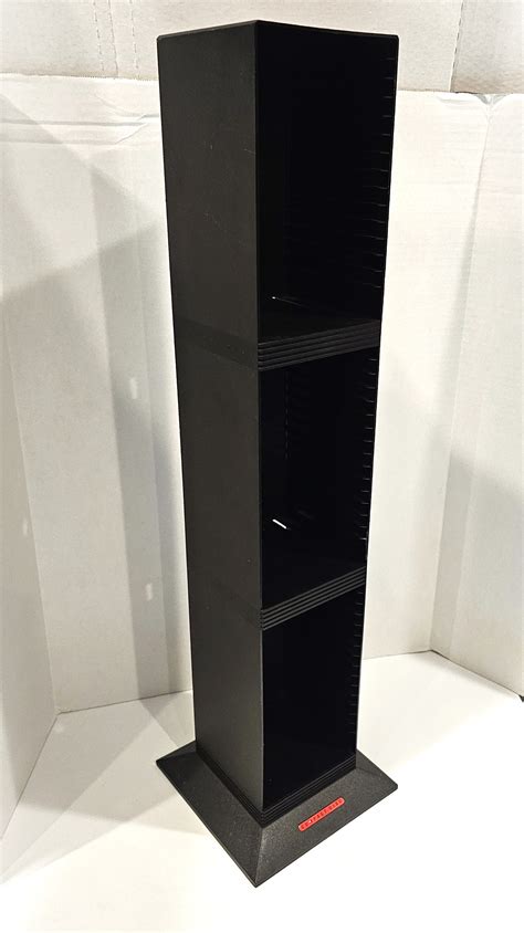 Laserline CD Display Tower Stand 50 Compact Disc Holder Case Floor Rack Black Storage - Etsy