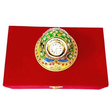 Marble Clock in Velvet Box Packing | Marble Ball Clock - KK GIFT STORE