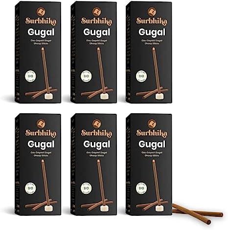 SURBHIKA® Pack of 6 Gau Gayatri Guggal Dhoop Sticks - 6 in Dhoop Sticks ...