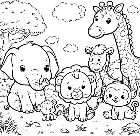 Baby Animal Coloring Pages - ColoringDraft.com