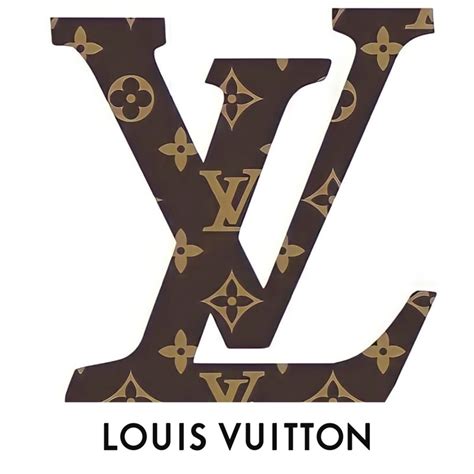 Louis Vuitton Logo in Brown and Gold