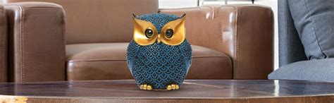 Buy Xtore® Modern Classy Lucky Owl Resin Art Figure Showpiece (Blue), 1 ...