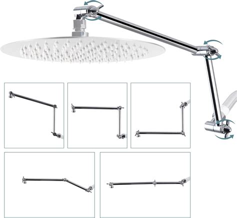 Shower Head Extension Arm - 13'' Shower Arm Extension for Rain Shower ...