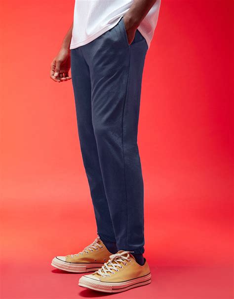 Navy Blue Solid Baggy Fit Joggers – Veirdo