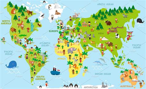 Basic World Map for Kids 的图像结果