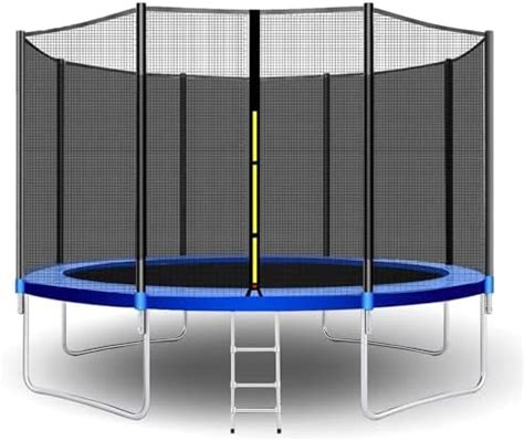 REZNOR 12 Feet Trampoline with Enclosure Safety Net & Jumping Pad for ...