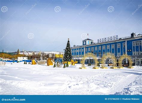 Marine Station. City of Murmansk Editorial Stock Photo - Image of port ...