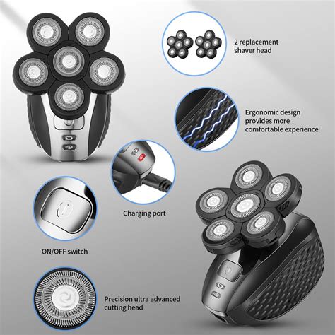 Buy COCOBELA 6 Head Shavers For Bald Men,Electric Shaver & Grooming Kit ...