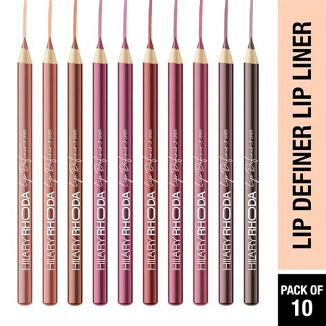 Hilary Rhoda Lip Definer Lip Liner Set of 10 1.2g Each, Smooth One ...