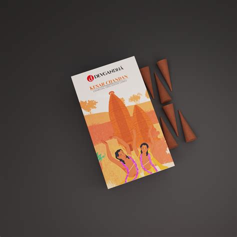 Kesar Chandan Charcoal-Free Dhoop Cones | 150 GM (Approx. 50 Cones ...