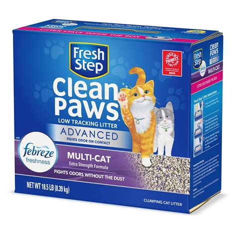 Buy Fresh Step Advanced Clean Paws Clumping Cat Litter, Low Tracking ...