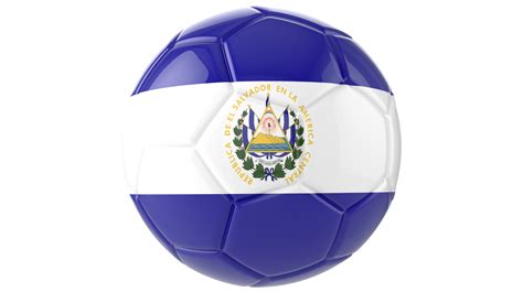 3d realistic soccer ball with the flag of El Salvador on it isolated on ...
