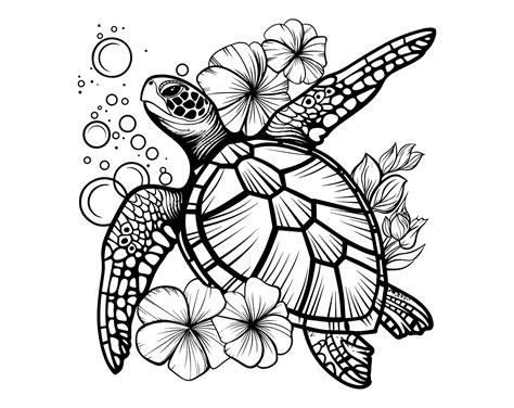 Turtle Svg, Turtle Png, Turtle Outline Svg, Sea Turtle Svg, Cricut Sea ...