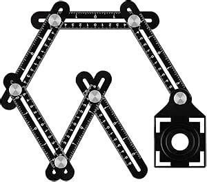 GODFLY Six-Sided Aluminum Alloy Angle Measuring Tool| Universal Opening ...