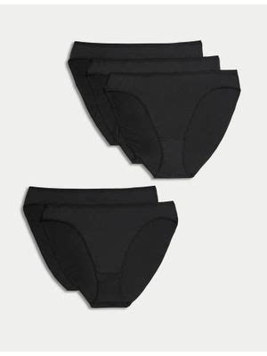 Buy Marks & Spencer 5 Pack No Vpl Microfiber High Leg Knickers (Pack of ...