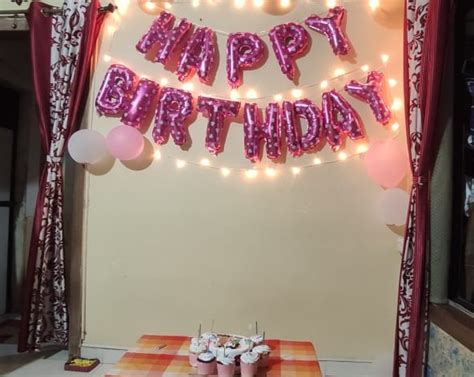 Party Propz Pink Happy Birthday Decoration Letters Foil Latex Balloons ...