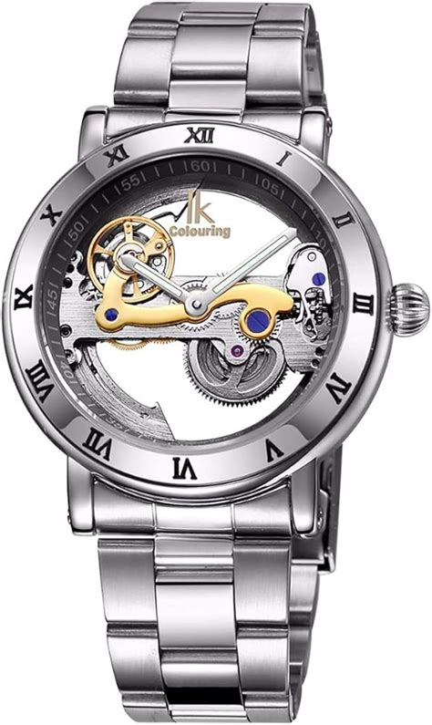 Buy IK Colouring Automatic Self-Winding Luxury Watch Skeleton Hollow ...