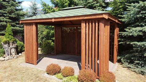 ECK GARTENHÄUSER MIELNO HOLZGARTENLAUBE PAVILLON KIEFERNSCHUPPEN 3x4m ...