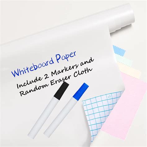 TimeTech Whiteboard Wall Sticker Removable roll with 2 Markers for Home ...