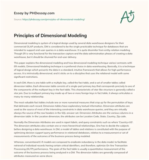 Dimensional Modeling Examples 的图像结果