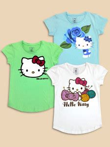 Flipkart.com | Hello Kitty By Kids Ville Girls Graphic Print Pure ...
