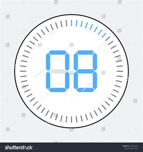 8minut Stopwatch Vector Icon Digital Timer Stock Vector (Royalty Free ...