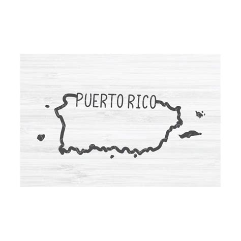 Puerto Rico outline SVG, Puerto Rico Vector, Puerto Rico svg | Inspire Uplift