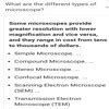 What are the different types of microscope with definattion? - Brainly.in