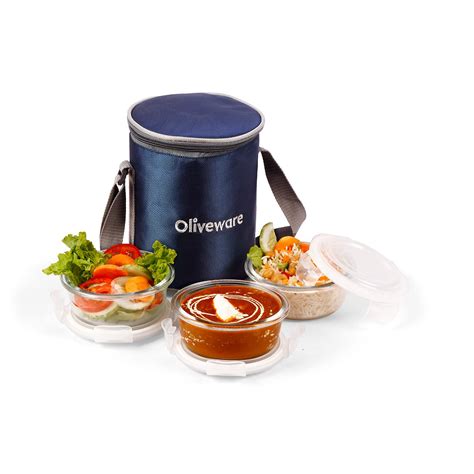 Pebble Glass Lunch Box – Oliveware India