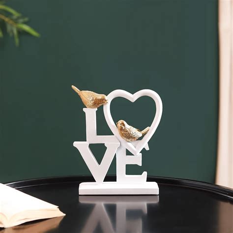 White Love Birds Showpiece Online - Premium Decor Object | Nestasia
